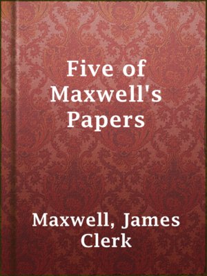 cover image of Five of Maxwell's Papers